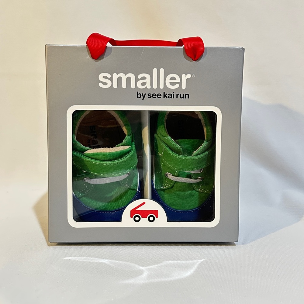See Kai Run Green Baby Walker Shoes Sporty Design